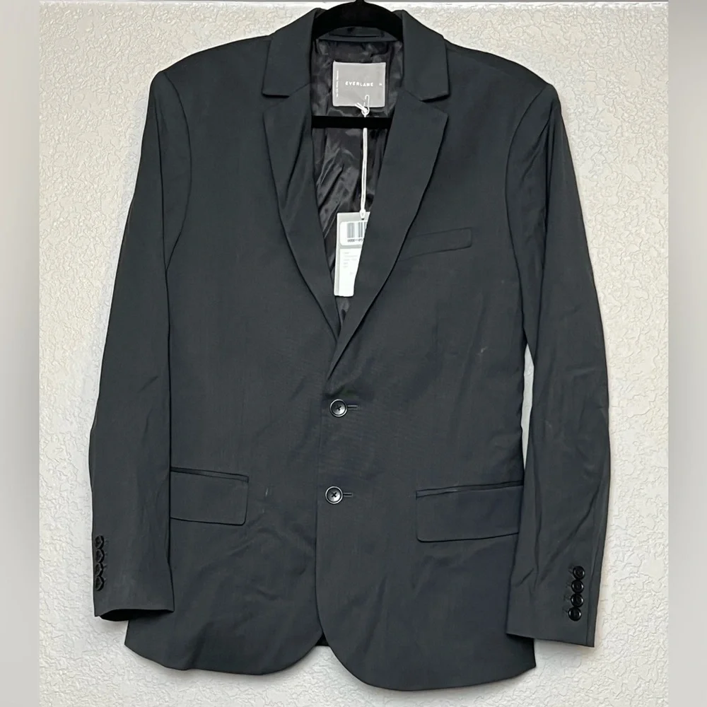 NWT EVERLANE Italian Wool Blazer Suit Jacket‎ Charcoal Men’s 36R